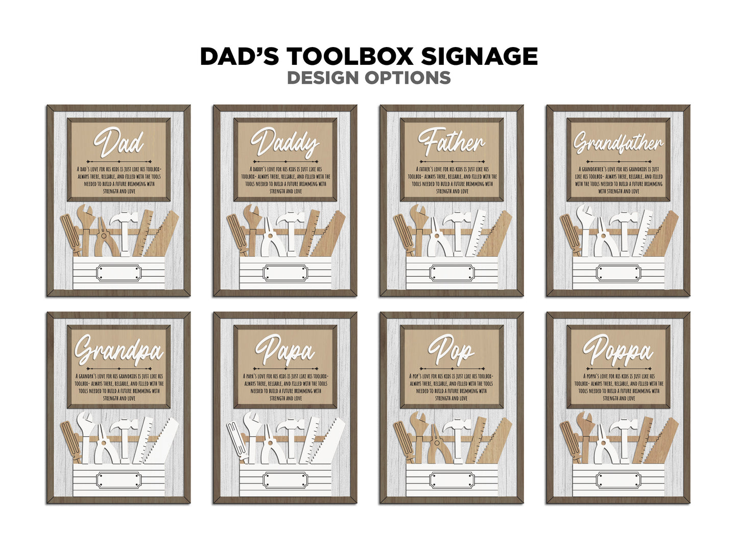 Dad's Toolbox Sign